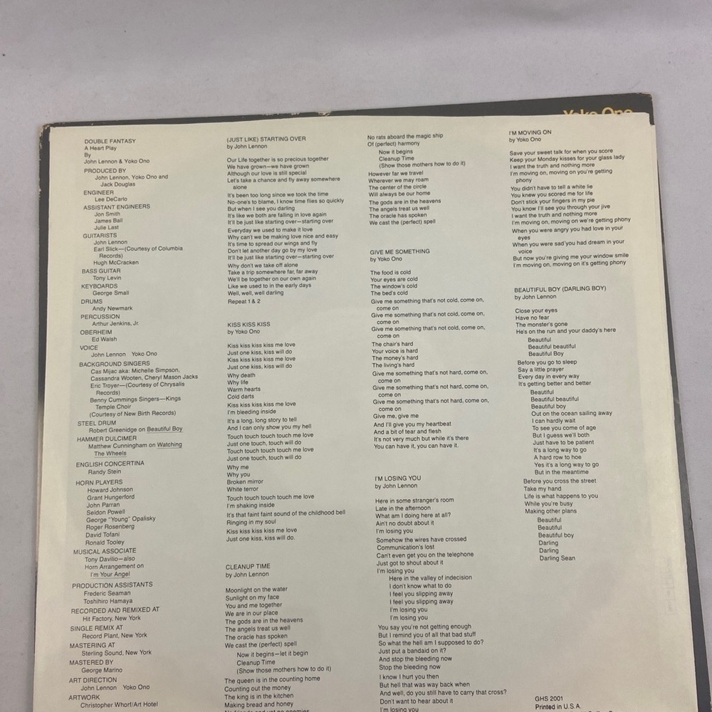 John Lennon Yoko Ono Double Fantasy LP - Picture 4 of 7